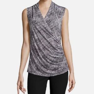 Worthington Draped Front Side Zip Top‎